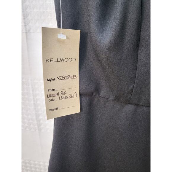 Kellywood Dress Size Medium Black Halter Tie Strap Frill Detail Sundress - Picture 5 of 10